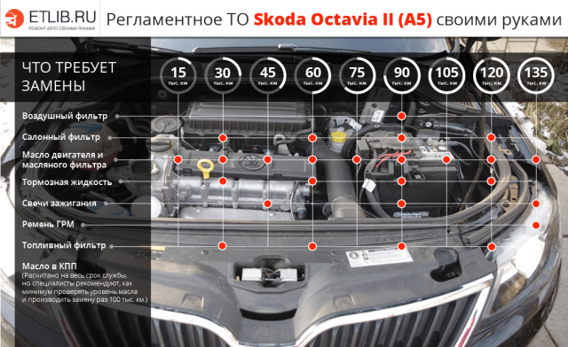 Техническое обслуживание Skoda Octavia A5